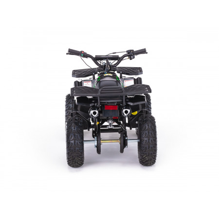 Детский бензиновый квадроцикл MOTAX GRIZLIK MINI ES BW  с электростартером и родительским пультом (большие колеса)