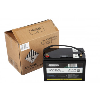 Литиевый тяговый аккумулятор Gelbert LiFePO4 (12V/105Ah/100А) [ 6-EVF-100] Bluetooth, 0000177