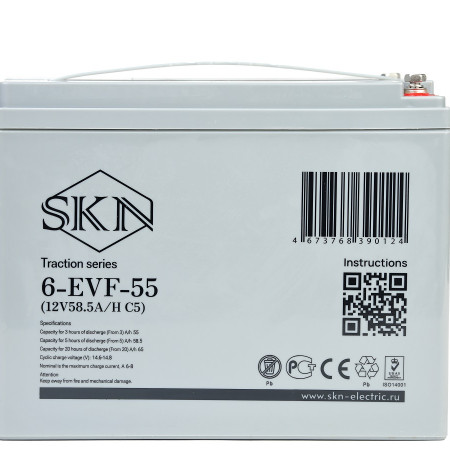 Тяговый аккумулятор SKN 6-EVF-55 (12V58.5A/H C5), 0000059