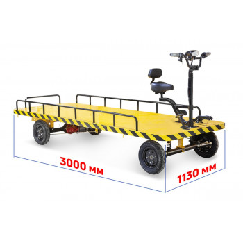 Платформенная тележка электрическая Rutrike СКЛАД 3000, 025221