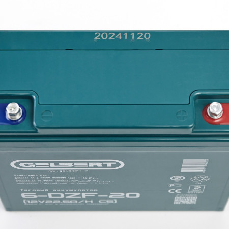 Тяговый аккумулятор Gelbert 6-DZF-20 (12V22.5A/H C5), 0000039