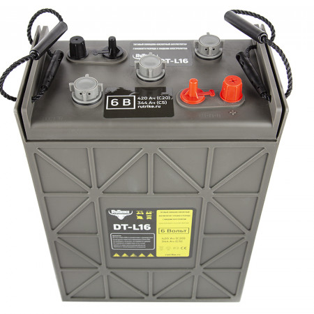 Тяговый WET аккумулятор Rutrike DTL16 (L16H-AC) 6V275A/H C3, 024201