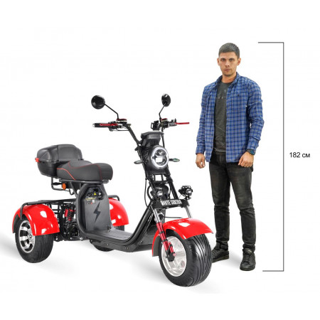 Электротрицикл WHITE SIBERIA PRO TRIKE 3000W BLACK
