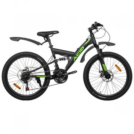 Велосипед 24' ACID F 440 D Black Flat/Neon Green 2026