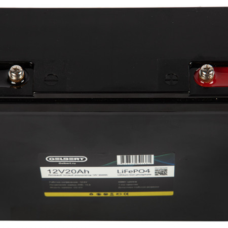 Литиевый тяговый аккумулятор Gelbert LiFePO4 (12V/20Ah/20A) [6-DZF-20, 6-DZM-20], 0000172