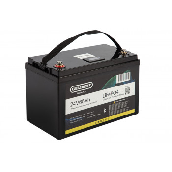 Литиевый тяговый аккумулятор Gelbert LiFePO4 (24V/65Ah/65A) BT/Display, 0000182
