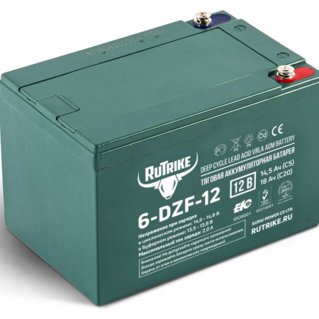Тяговый аккумулятор Rutrike 6-DZF-12 (12V13A/H C3), 022833