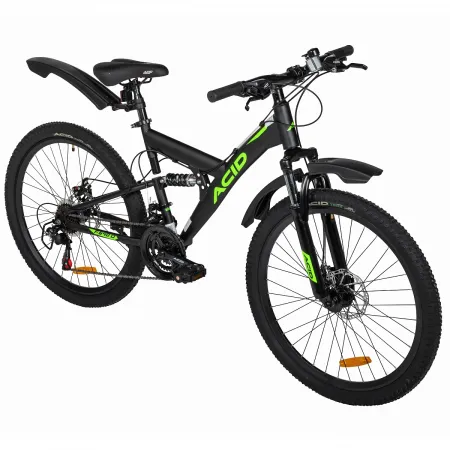 Велосипед 26' ACID F 640 D Black Flat/Neon Green 2026