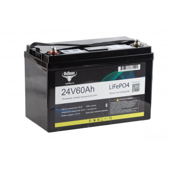 Литиевый тяговый аккумулятор Rutrike LiFePO4 24V/60Ah/80A BT/Display, 026044