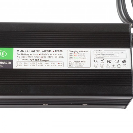 Зарядное устройство Rutrike для LiFePo4 аккумуляторов 60V50AH (73V 10А) AF800 SB50, 025130
