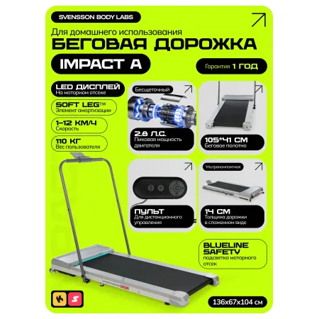 Беговая дорожка домашняя SVENSSON BODY LABS IMPACT A