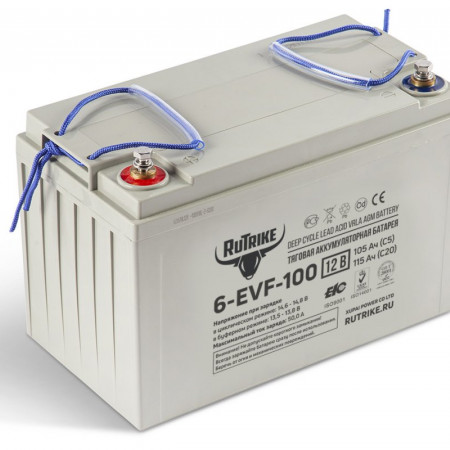 Тяговый аккумулятор Rutrike 6-EVF-100 (12V105A/H C3), 021664