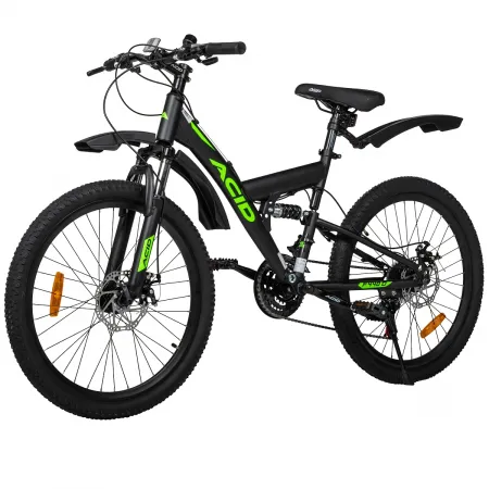 Велосипед 24' ACID F 440 D Black Flat/Neon Green 2026