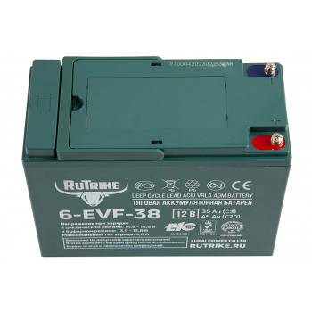 Тяговый аккумулятор Rutrike 6-EVF-38 (12V38A/H C3), 021945