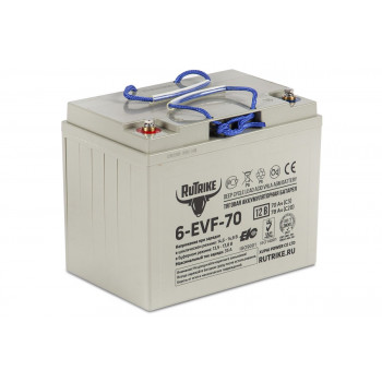 Тяговый аккумулятор Rutrike 6-EVF-70 (12V70A/H C3), 024436