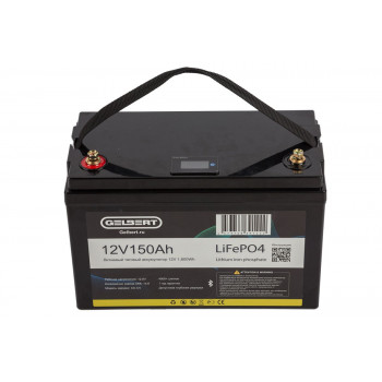 Литиевый тяговый аккумулятор Gelbert LiFePO4 (12V/150Ah/150А) [6-EVF-150] Bluetooth, 0000178