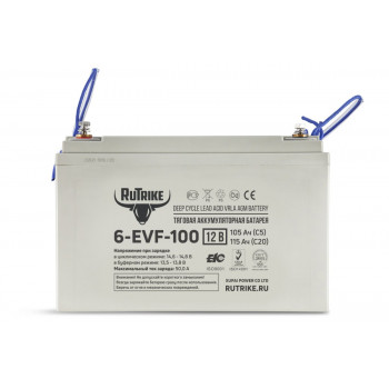 Тяговый аккумулятор Rutrike 6-EVF-100 (12V105A/H C3), 021664