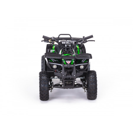 Детский бензиновый квадроцикл MOTAX GRIZLIK MINI ES BW  с электростартером и родительским пультом (большие колеса)