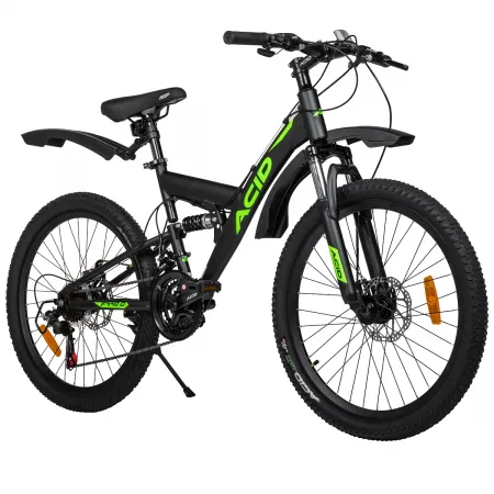 Велосипед 24' ACID F 440 D Black Flat/Neon Green 2026