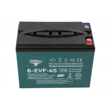 Тяговый аккумулятор Rutrike 6-EVF-45 (12V45A/H C5), 021663