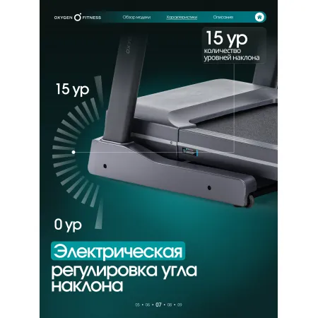 Беговая дорожка полукоммерческая OXYGEN FITNESS COBALT TFT PRO