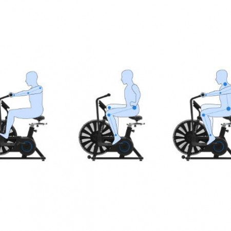 Профессиональный тренажер AeroFit HB005 Airbike (ULTRABIKE) с аэродинамической системой нагрузки