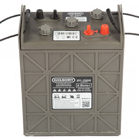 Тяговый WET аккумулятор Gelbert DT-J305 (J305H-AC) 6V271A/H C5, 0000112