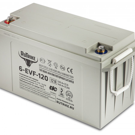 Тяговый аккумулятор Rutrike 6-EVF-120 (12V120A/H C3), 021949