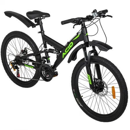 Велосипед 24' ACID F 440 D Black Flat/Neon Green 2026