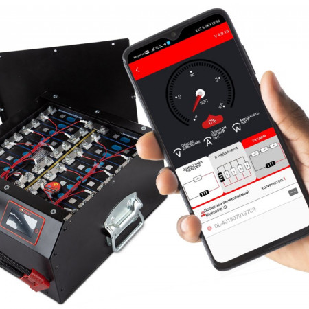 Аккумуляторная батарея LiFePo4 60V50Ah(60A) c дисплеем, BMS смарт, 025034